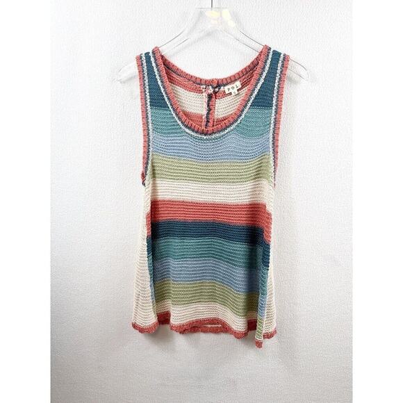 NWOT! POL Striped Sleeveless Sweater Top – Relaxed Fit - Picture 4 of 8
